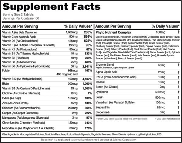 EVL Advanced Daily (Multivitamin for Men) - Image 2